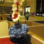 (Floral Centerpiece)
Throughout designing this function, I was able to use my creativity and resources to save my client money. A minimum of $1,200 was saved! And,  the total cost of materials and time was less than that! ~